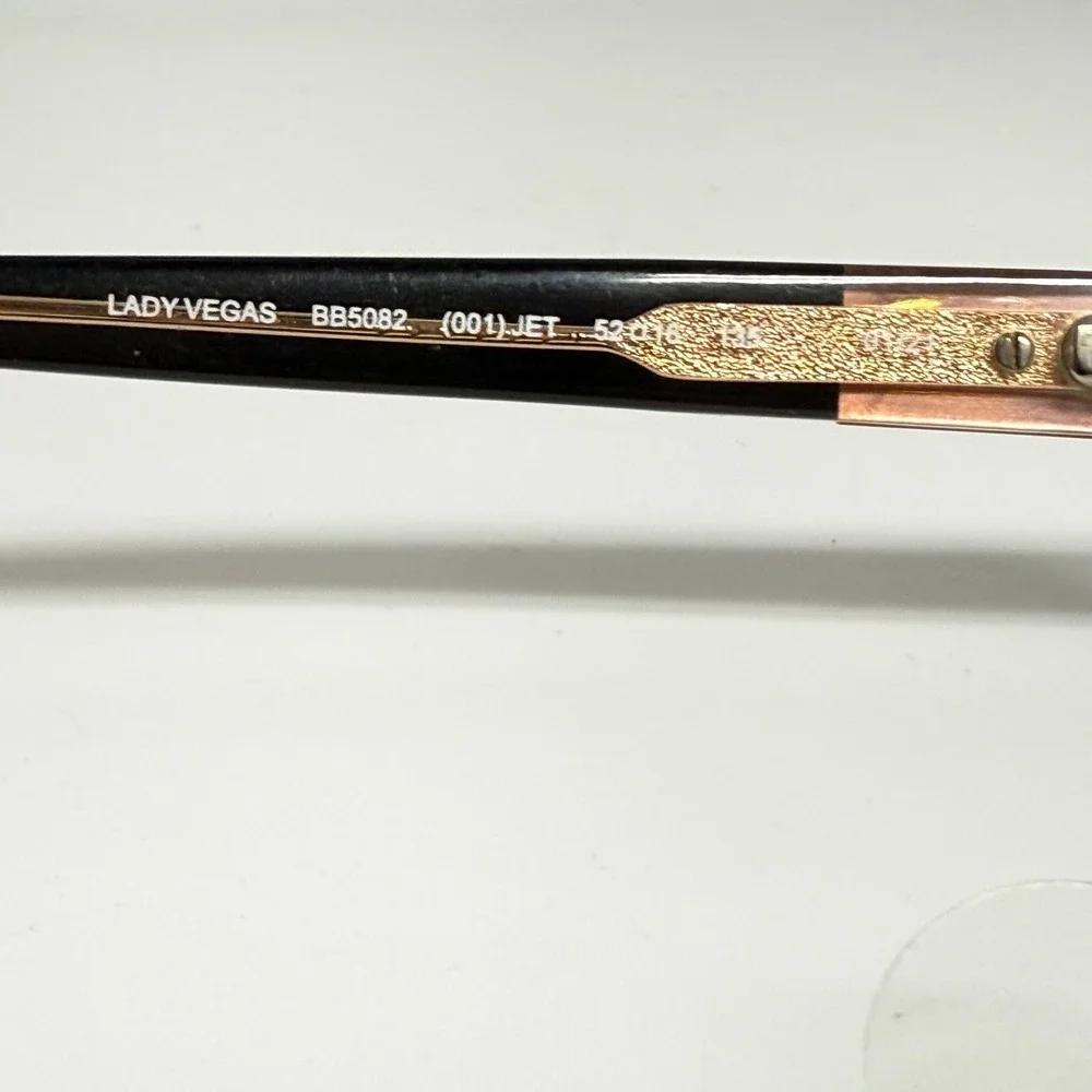 Bebe Lady Vegas BB5082 001 Jet Black Eyeglasses Frames 52-16-135 Rhinestone